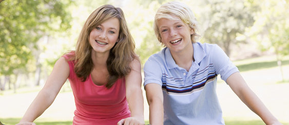 teen girl with braces